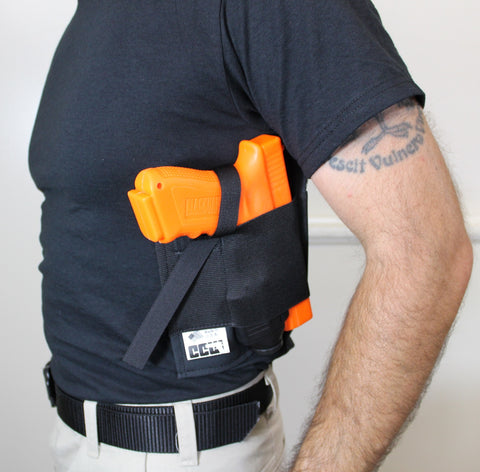 Shirt holster for gun with light
